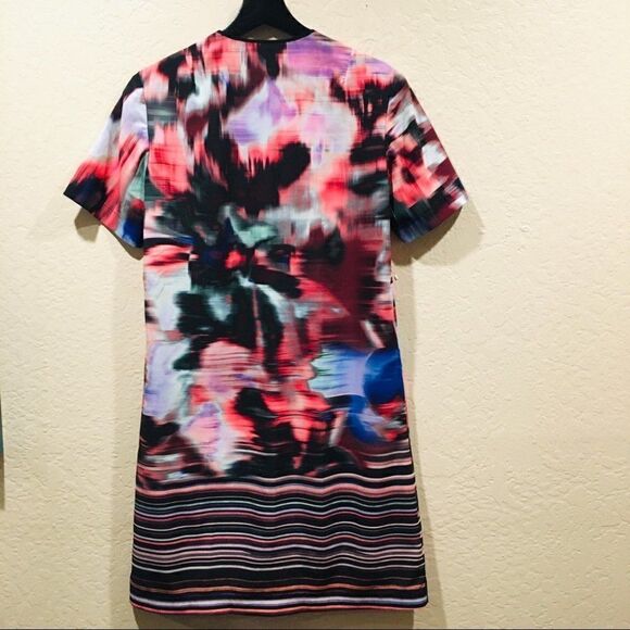 Clover Canyon Watercolor black dress Stripe Sm - Picture 3 of 7